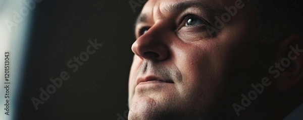 Obraz businessman looking forwards., Generative AI