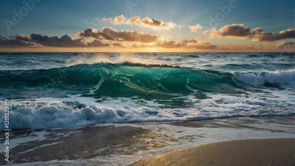 Fototapeta waves on the beach