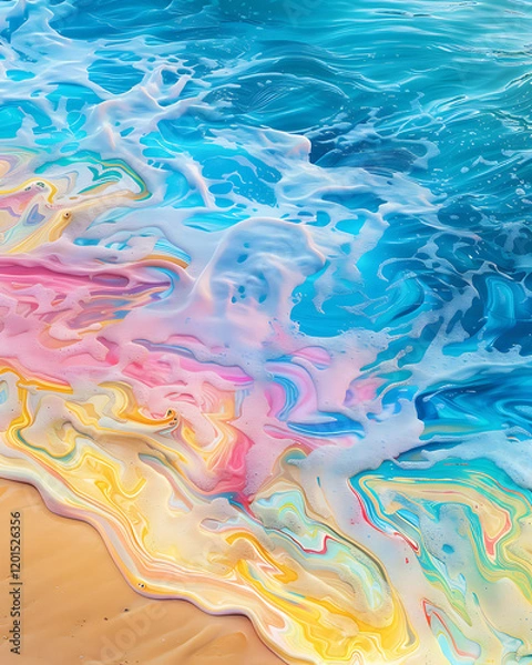 Fototapeta Abstract Ocean Waves on Canvas