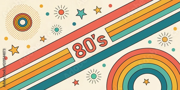 Fototapeta Retro 80s Style Abstract Design: A Simple Yet Captivating Visual