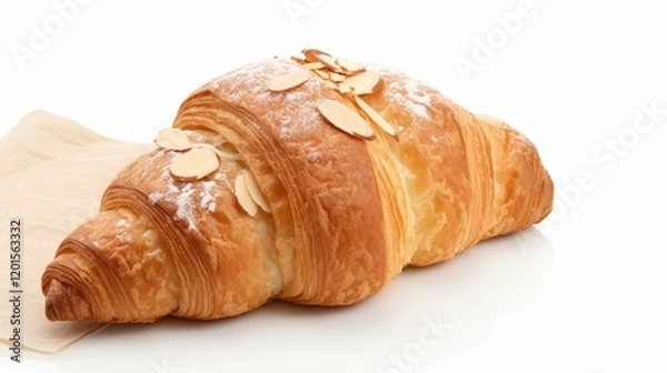 Obraz croissant isolated on white background