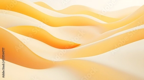 Fototapeta Abstract Orange and White Wave Pattern Design