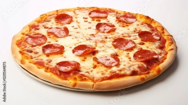 Obraz pepperoni pizza isolated on white background