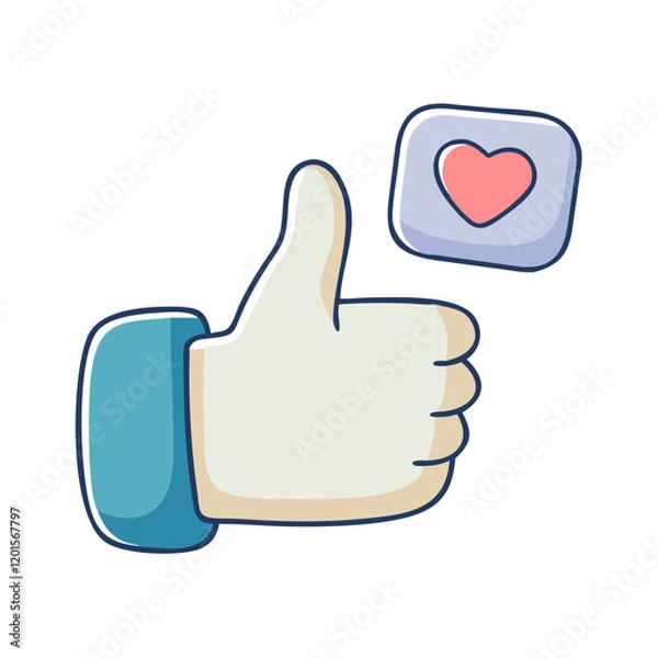 Fototapeta like button icon, like button vector illustration-simple illustration of like button, perfect for like button logos and themed design 
