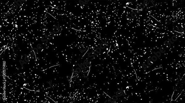 Obraz Abstract background. Monochrome texture. Image includes a effect the black and white tones. Dark scratched grunge background, old film effect, space for your text or picture, dusty texture