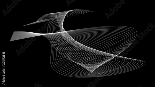 Obraz abstract line art design