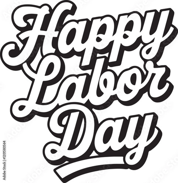 Obraz Happy Labor Day T-shirt design, Happy Labor Day Celebration. National American Holiday Illustration Concept for Greeting Card, Banner, Poster etc.