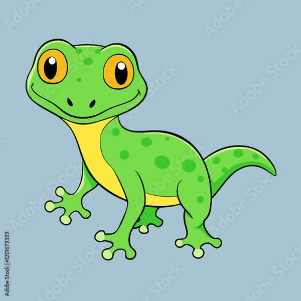 Fototapeta gecko cartoon vector