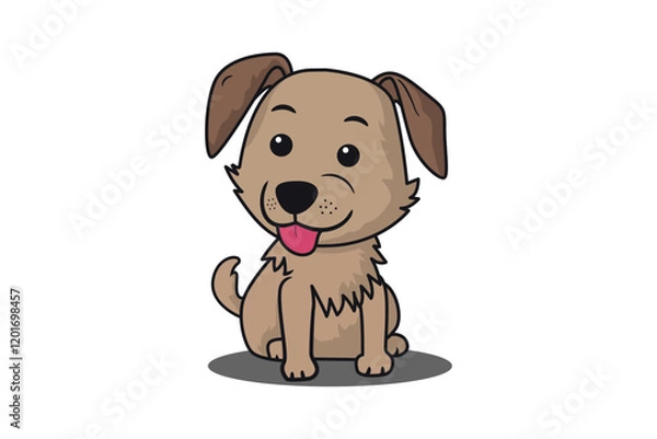 Fototapeta dog cartoon design vector isolated on white