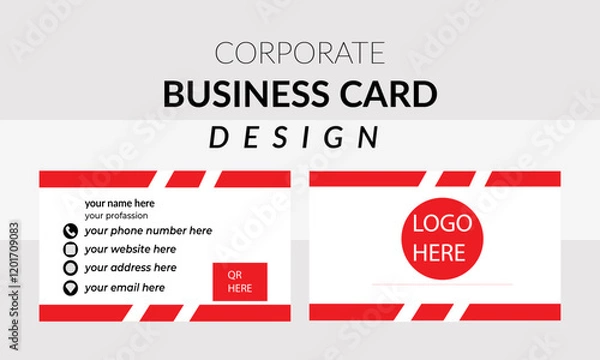 Fototapeta modern business card print templates, double-sided business card design template, Creative and clean corporate business card template, Luxury and elegant business card design template