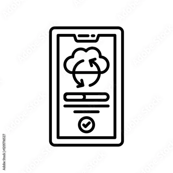 Fototapeta Climate Monitoring Outline Icon, Vector illustration