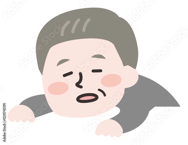 Obraz  ぐったりしているシニア男性