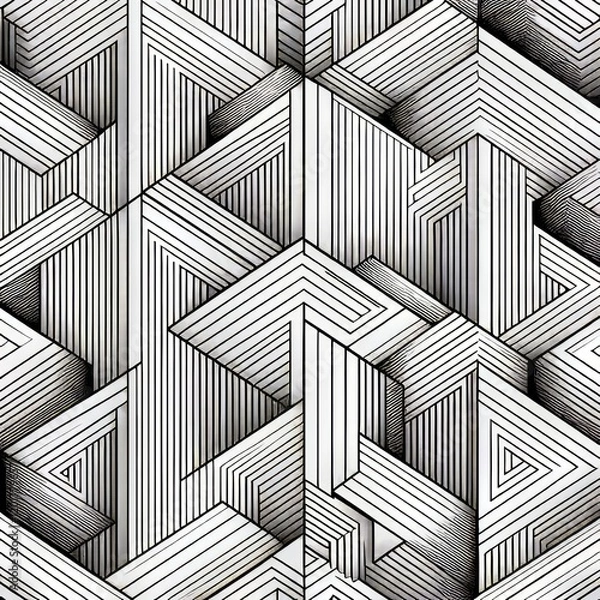 Fototapeta Parallelogram Patterns Repeating parallelogram shapes creating a