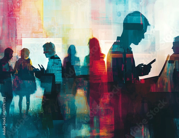 Fototapeta collaborative work, office work, office, business meeting