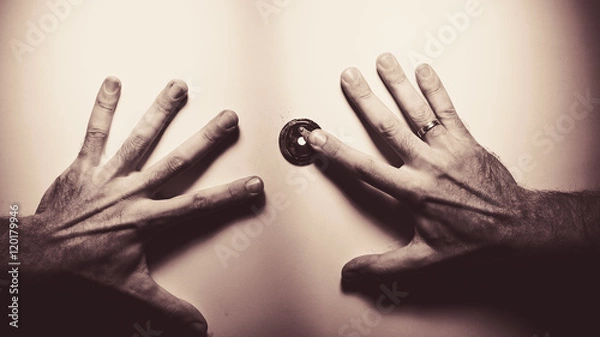 Fototapeta Who is Behind The Door