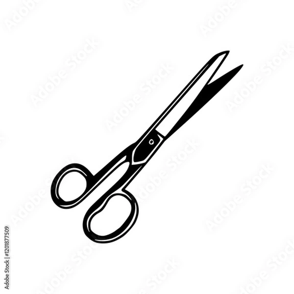Fototapeta a drawing of a scissors vector illustration