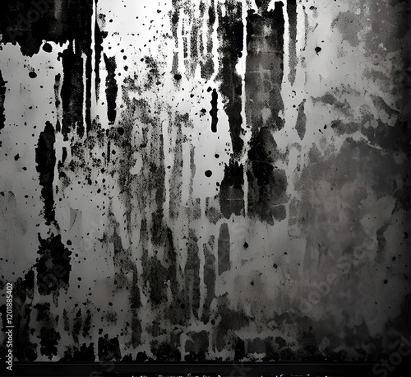 Fototapeta Grunge metal wall texture background, suitable for Halloween theme background, old cracks in cement, dusty old film effect texture, horror concrete imitation facade wall, generative AI	
