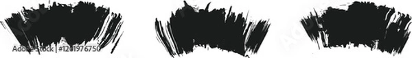 Obraz Black brush strock set 