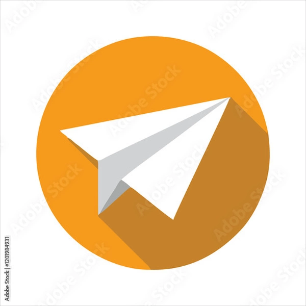 Fototapeta Paper plane icon isolated on white background. Paper plane icon simple sign. Paper plane icon trendy and modern symbol for graphic and web design.