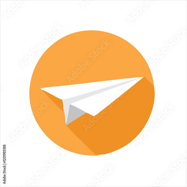 Obraz Paper plane icon isolated on white background. Paper plane icon simple sign. Paper plane icon trendy and modern symbol for graphic and web design.