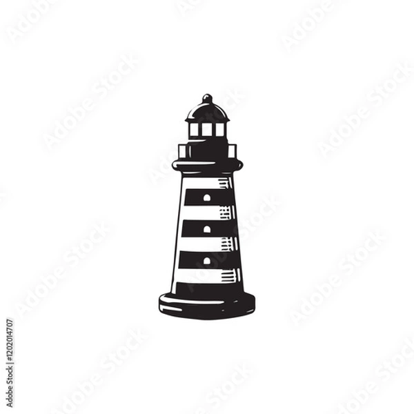 Obraz Lighthouse icon vector design symbol art illustration