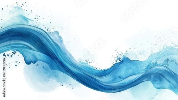 Obraz Bright and inviting ocean wave design with ample copy space.