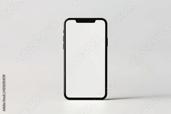 Fototapeta Pixel Perfect Image of Psd Blank Smartphone Template Isolated on White Background