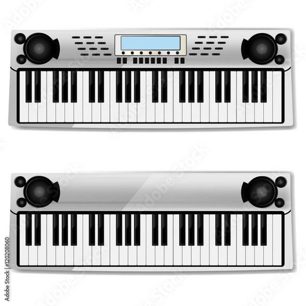 Obraz Two realistic synthesizer. vector illustration