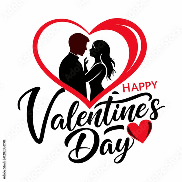 Fototapeta Happy Valentine's Day Vector Illustration