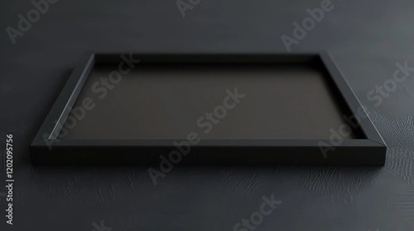 Fototapeta Square black frame with a sleek and simple design 