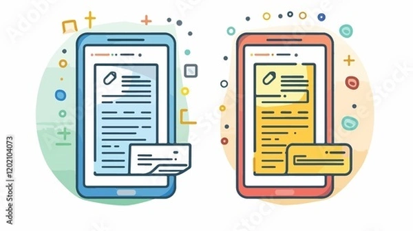 Obraz Professional Copy or Duplicate Document Line Art Icon for Apps and Websites