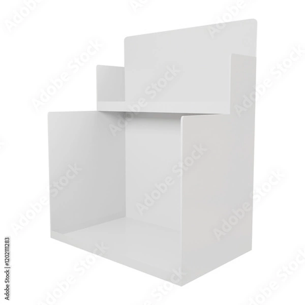 Obraz empty retail shelves without products retail shelves without designs