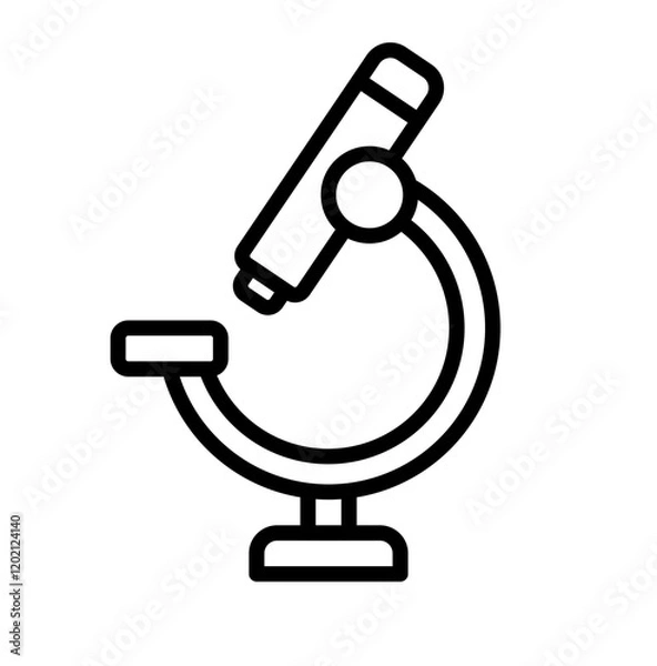 Obraz Icon Line - doctor's microscope to see very small
