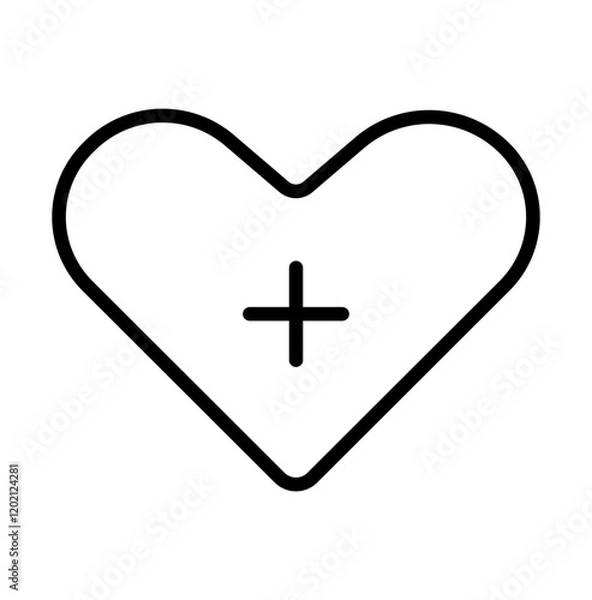 Fototapeta Icon Line - Increase the patient's liver health with love