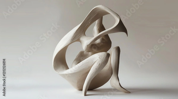 Fototapeta Craft a clay sculpture representing the essence of the surrealist art movement through the lens of a traditional art medium Capture the fluidity of dance forms in a stationary form, blending abstract