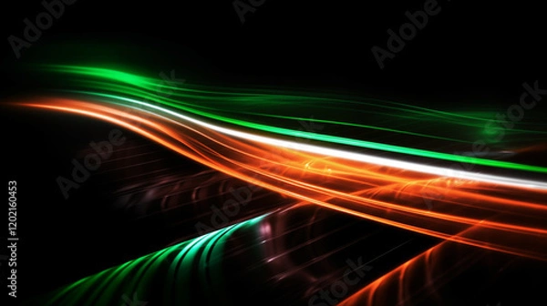 Obraz indian flag colors abstract background with lines