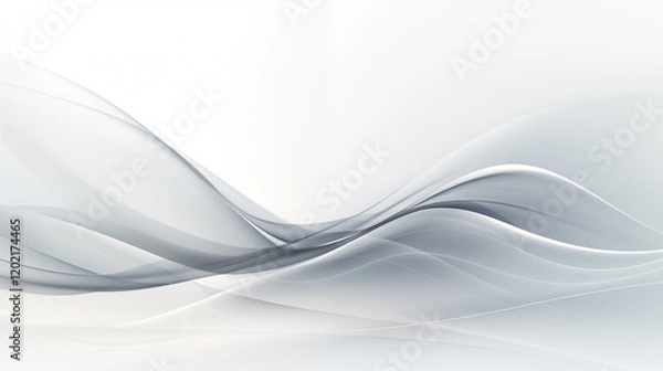 Obraz abstract white wave background