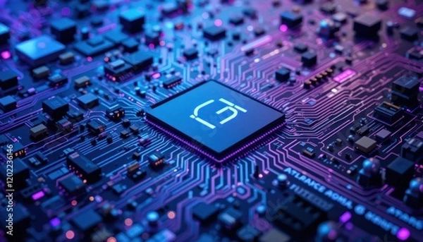 Fototapeta AI processor chip