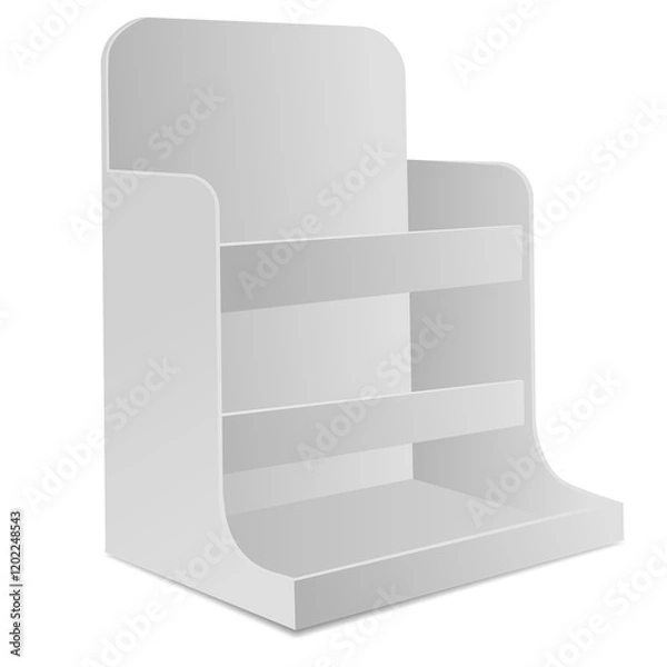 Obraz 3D retail shelves for supermarket and minimarket shelf designs