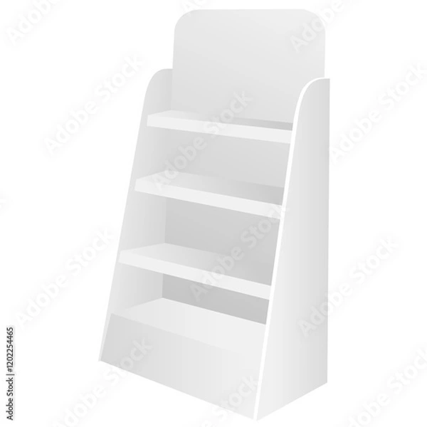 Obraz retail shelf without background mockup for retail shelf design