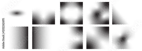 Fototapeta Corner Halftone Element Design. Easy To Edit. EPS 10