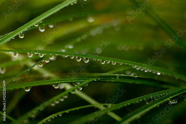 Fototapeta dew on a grass