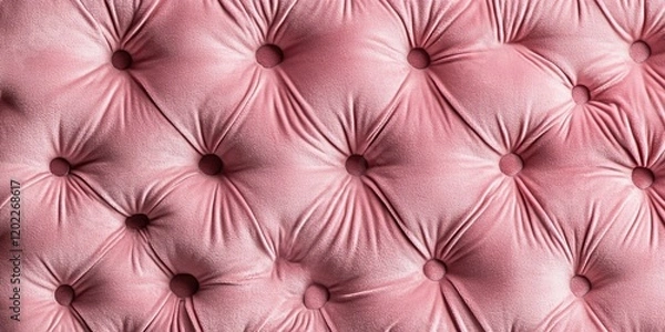 Obraz Pink Upholstered Couch Close Up