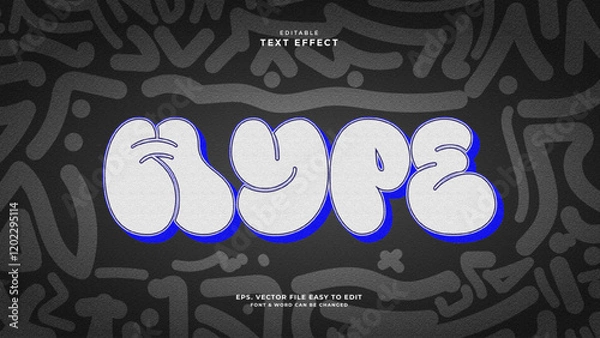 Fototapeta Hype 3d graffiti text effect