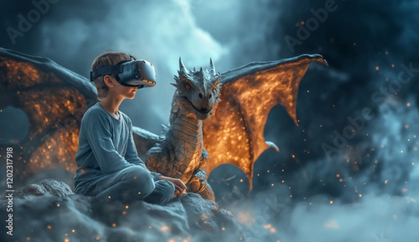 Obraz VR Adventure with Dragon