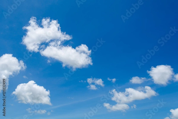 Obraz Beutyful blue sky with white cloud.