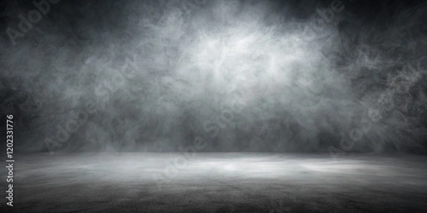 Fototapeta Gray photo backdrop with soft misty texture, dark and mysterious, ideal for creative and artistic photography.

