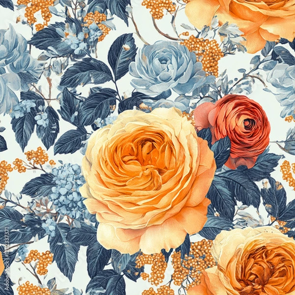 Obraz Lily Flower Pattern Design