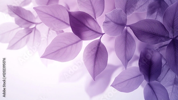 Obraz Beautiful purple leaves form a stunning pattern on a soft background in delicate light