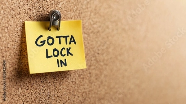 Fototapeta Gotta Lock In Reminder Note